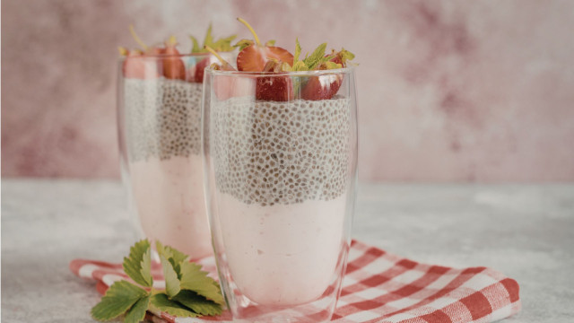 chia pudding susu almond