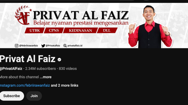 rekomendasi channel youtube buat seleksi CPNS-Privat Al Faiz