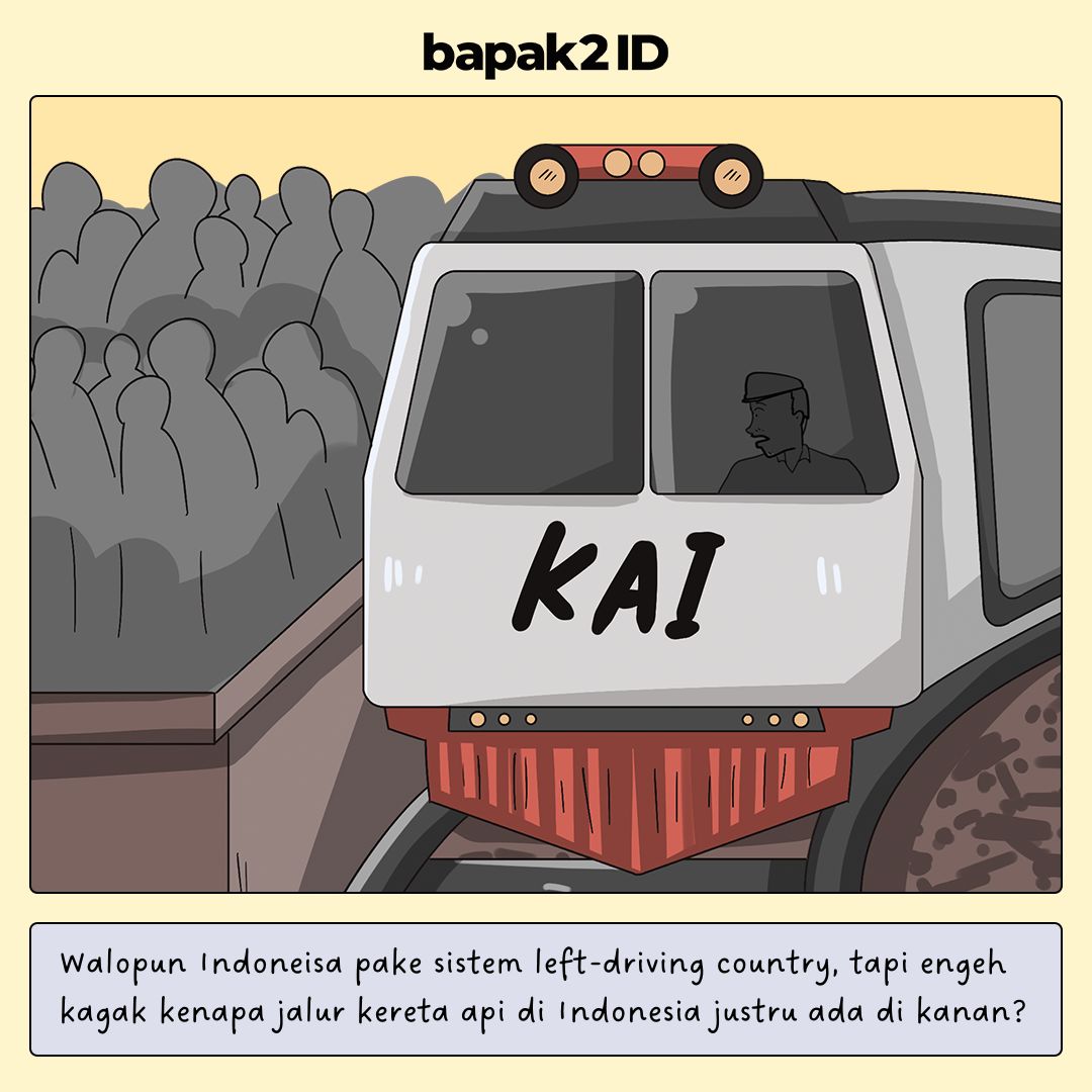 Kenapa Jalur Kereta Api Indonesia di Sebelah Kanan Sedangkan Jalur Mobil Sebelah Kiri?