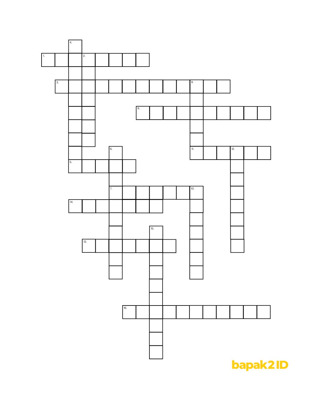 Teka Teki Silang Edisi Makanan Khas Lebaran Setiap Daerah