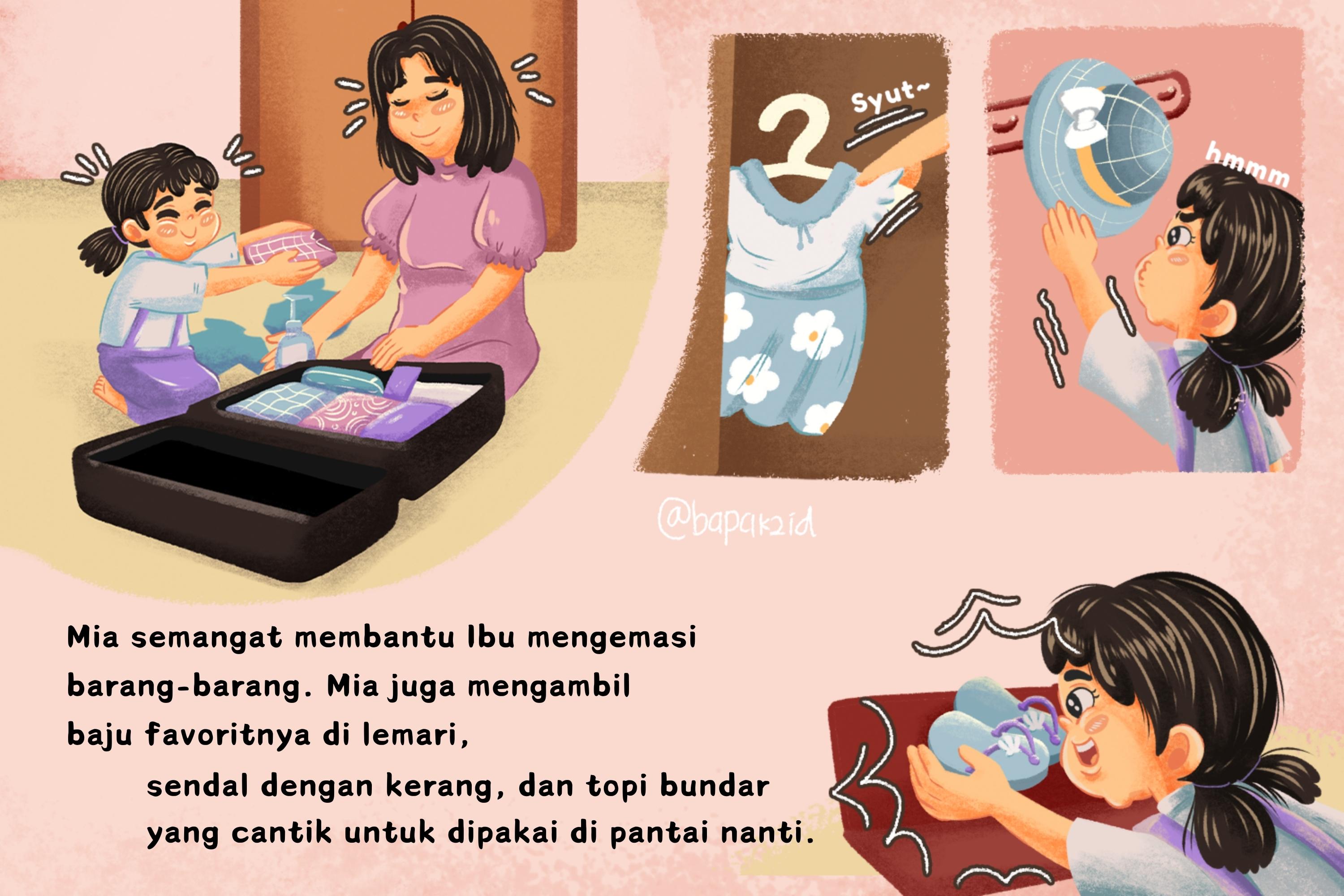 Mia Pergi Berlibur Bersama Keluarga