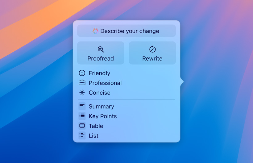 iOS18-rewrite-proofreading-summarize