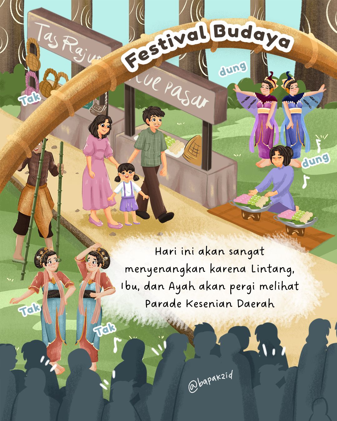 Lintang Si Anak Nusantara, Cerita Ayah Bermain Egrang