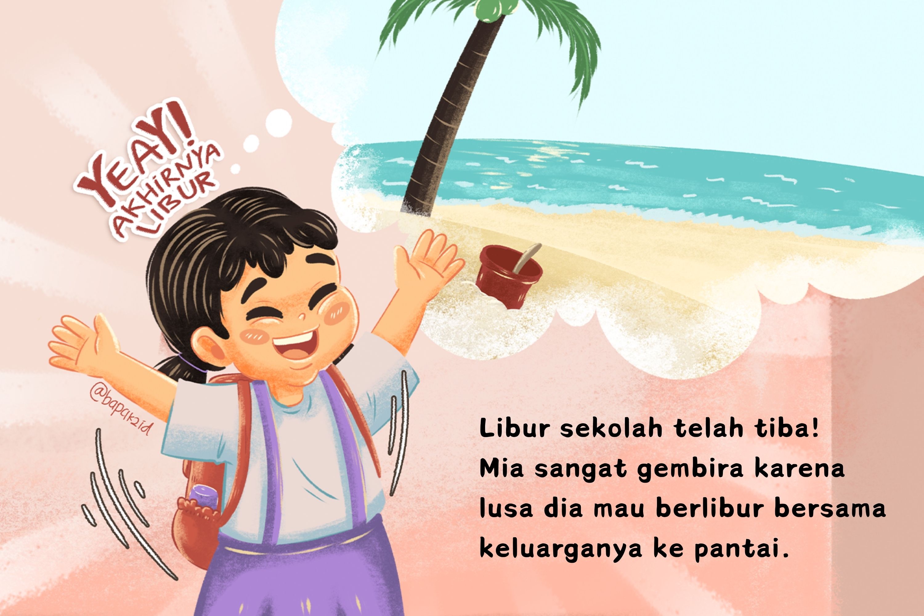 Mia Pergi Berlibur Bersama Keluarga