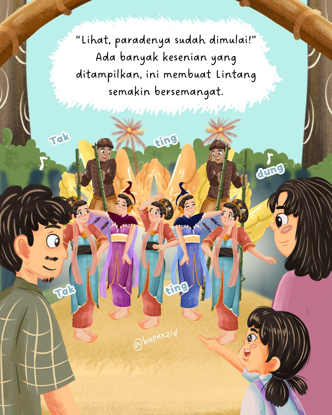 Lintang Si Anak Nusantara, Cerita Ayah Bermain Egrang