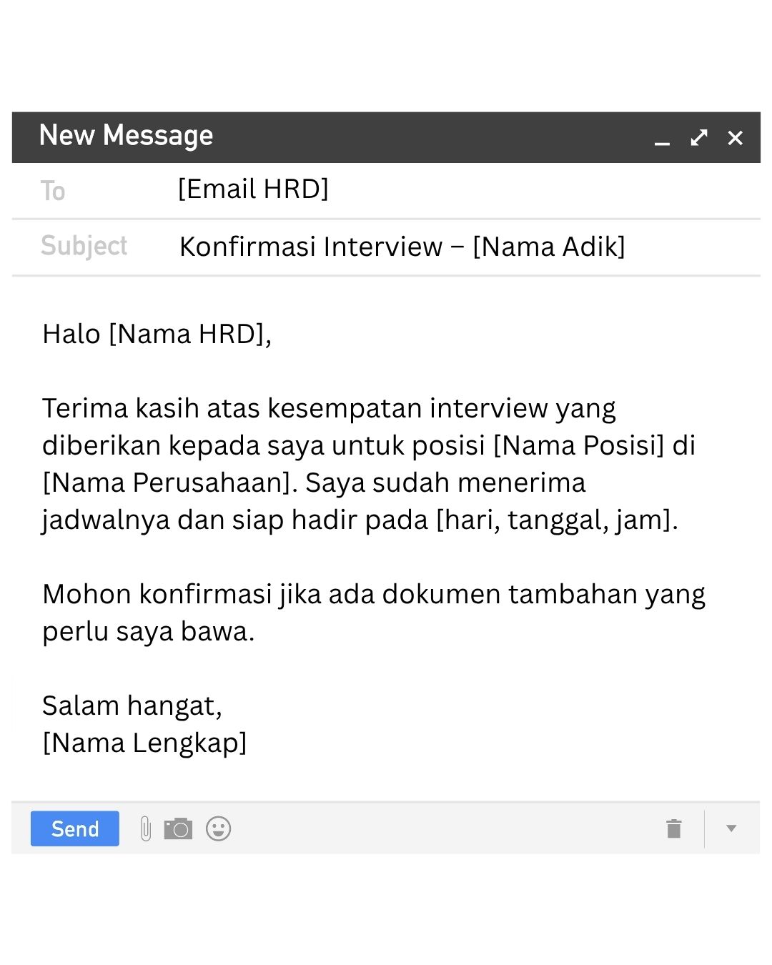 Cara jawab email interview kalau bisa hadir