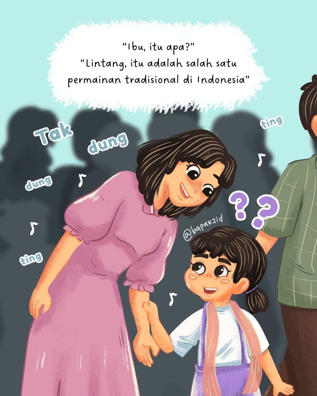 Lintang Si Anak Nusantara, Cerita Ayah Bermain Egrang