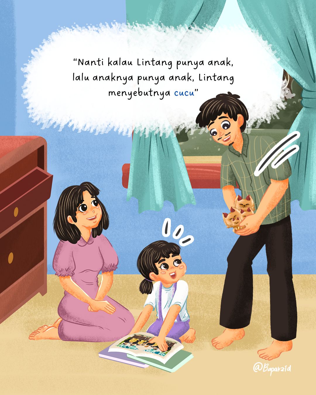 Cerita Lintang Belajar Mengenal Silsilah Keluarga dalam Bahasa Indonesia