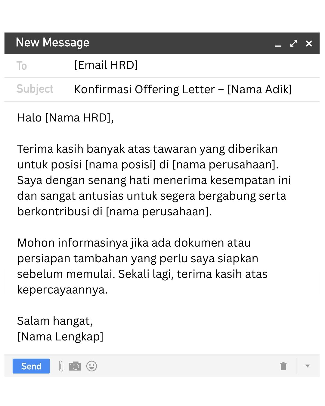 Cara jawab email untuk konfirmasi penerimaan penawaran