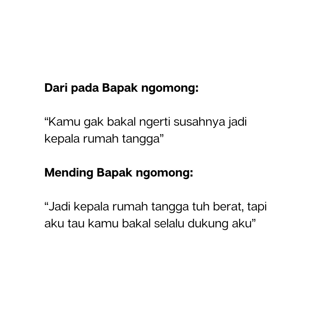 Kalimat-Kalimat yang Bisa Bapak Pilih Kalo Lagi Kesel biar Lebih Enak Didenger Istri